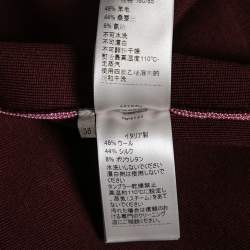 Pre Owned Bottega Veneta Pink Wool Knit Oversized Track Jacket S