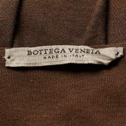 Bottega Veneta Brown Jersey Gathered Waist Top M