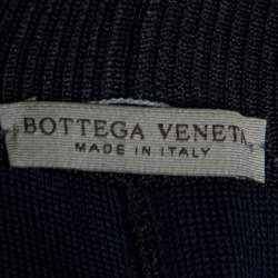 Pre Owned Bottega Veneta Black Rib Knit Flared Pants XS/ Waist: 24"