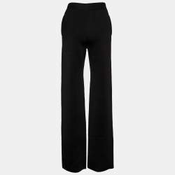 Pre Owned Bottega Veneta Black Rib Knit Flared Pants XS/ Waist: 24"