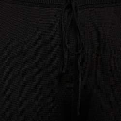 Pre Owned Bottega Veneta Black Rib Knit Flared Pants XS/ Waist: 24"
