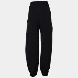 Bottega Veneta Black Stretch Nylon Elasticized Waist Trousers L