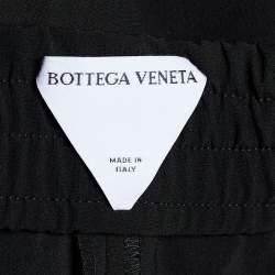 Bottega Veneta Black Stretch Nylon Elasticized Waist Trousers L