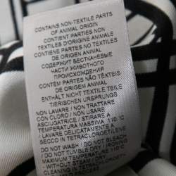 Pre Owned Bottega Veneta Monochrome Printed Silk Wrap Over Top M