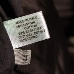 Bottega Veneta Brown Silk & Cotton Zip-Front Jacket M