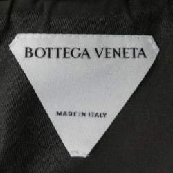 Bottega Veneta Black Coated Cotton Button Front Belted Coat XS