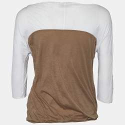 Bottega Veneta Two Tone Cotton Knit T-shirt M