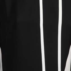 Bottega Veneta Monochrome Patterned Crepe Pleated Midi Dress M