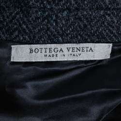 Bottega Veneta Grey Herringbone Pattern Wool Blazer S