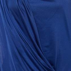 مملوكة مسبقًا Bottega Veneta Blue Silk Jersey Draped Mini Dress S