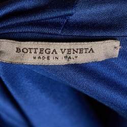 مملوكة مسبقًا Bottega Veneta Blue Silk Jersey Draped Mini Dress S