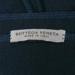 Bottega Veneta Navy Blue Jersey Sleeveless Wrap Sweatshirt M