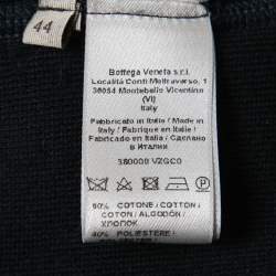 Bottega Veneta Navy Blue Jersey Sleeveless Wrap Sweatshirt M