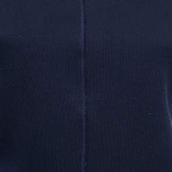Bottega Veneta Navy Blue Jersey Sleeveless Wrap Sweatshirt M