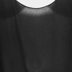 Bottega Veneta Black Gorgette Studded Long Sleeve Top M