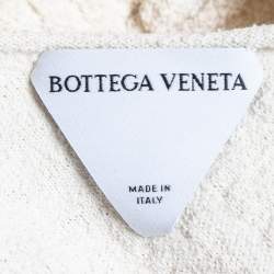 Bottega Veneta White Textured Terry One Shoulder Mini Dress S