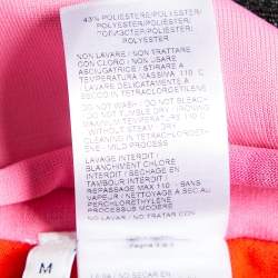 Bottega Veneta Pink & Red Paneled Knit Oversized T-Shirt M