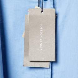 Bottega Veneta Blue Cotton Button Front Long Top S