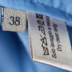 Bottega Veneta Blue Cotton Button Front Long Top S