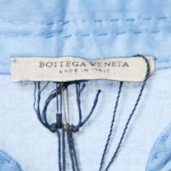 Bottega Veneta Blue Cotton Button Front Long Top S
