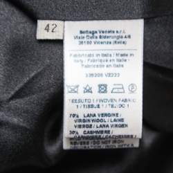 مملوكة مسبقًا Bottega Veneta Black Wool & Knit Sleeveless Midi Dress M