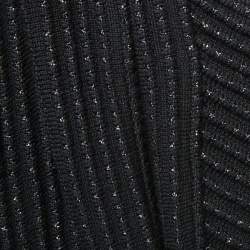 مملوكة مسبقًا Bottega Veneta Black Wool & Knit Sleeveless Midi Dress M