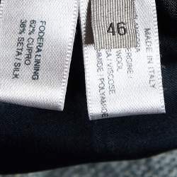 Pre Owned Bottega Veneta Grey Angora & Wool Knit Pencil Skirt L