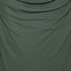 مملوكة مسبقًا Bottega Veneta Green Jersey Draped Sleeveless Midi Dress M