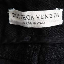 Pre Owned Bottega Veneta Black Denim Trim Detail High Waist Jeans S