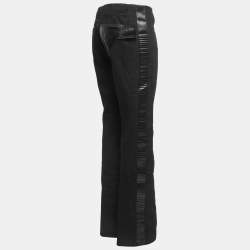 Pre Owned Bottega Veneta Black Denim Trim Detail High Waist Jeans S