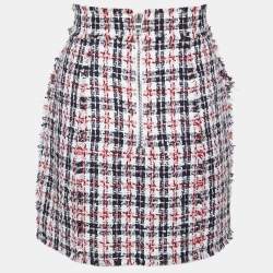 Pre Owned Balmain Multicolor Tweed Mini Skirt M