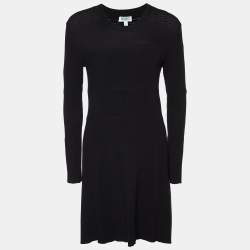 Kenzo Black Knit Mini Dress L