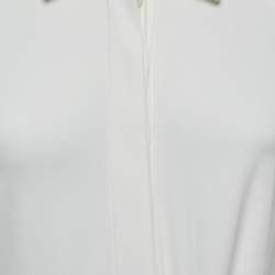 Bottega Veneta Off-White Stretch Knit Long Sleeve Midi Dress S
