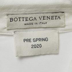 Bottega Veneta Off-White Stretch Knit Long Sleeve Midi Dress S