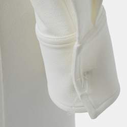 Bottega Veneta Off-White Stretch Knit Long Sleeve Midi Dress S
