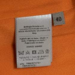 مملوكة مسبقًا Bottega Veneta Yellow Crepe Cap Sleeve Midi Dress S