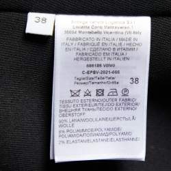 Pre Owned Bottega Veneta Black Wool Blend Double Breasted Coat S