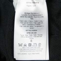 Bottega Veneta Black Mesh Drawstring Detail Dress S