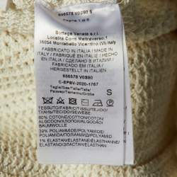 Bottega Veneta Off-White Crochet Knit Sleeveless Mini Dress S 