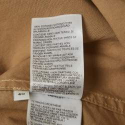 Pre Owned Bottega Veneta Beige Cotton Belted Midi Skirt S