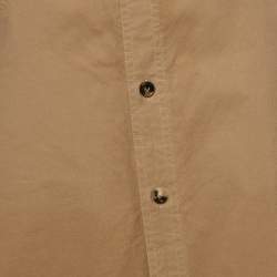 Pre Owned Bottega Veneta Beige Cotton Belted Midi Skirt S