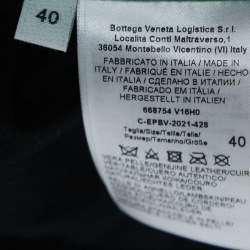 Pre Owned Bottega Veneta Green Lambskin Leather Trench Coat S