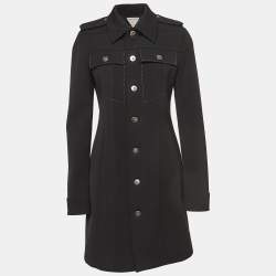 Bottega Veneta Black Wool Blend Short Dress M