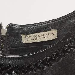 Bottega Veneta Black Leather Sleeveless Midi Dress M