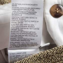 Pre Owned Bottega Veneta Cream Tweed Straight Leg Trousers S