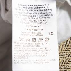 Pre Owned Bottega Veneta Cream Tweed Straight Leg Trousers S