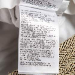 Pre Owned Bottega Veneta Cream Tweed Straight Leg Trousers S