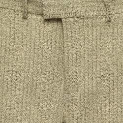 Pre Owned Bottega Veneta Cream Tweed Straight Leg Trousers S