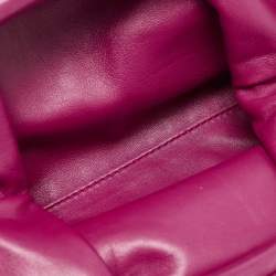 Pre Owned Bottega Veneta Purple Leather Mini The Pouch Bag