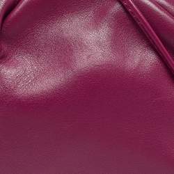 Pre Owned Bottega Veneta Purple Leather Mini The Pouch Bag